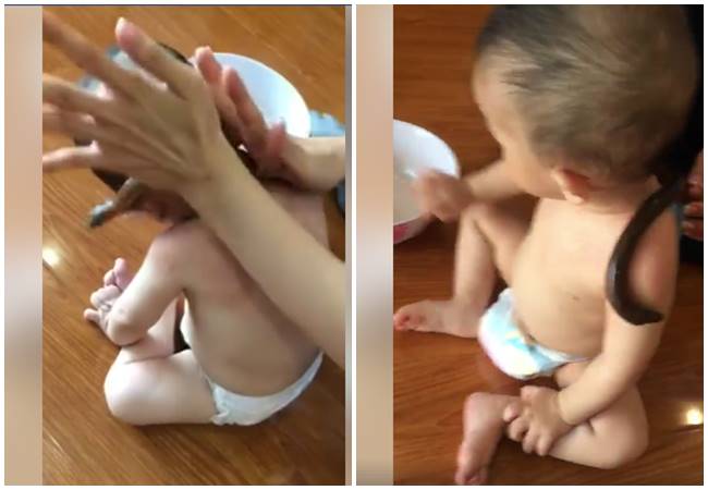 Thêm một mẹ dùng lươn sống hạ sốt cho con, chia sẻ video hướng dẫn chi tiết - 2