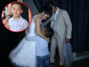 Làng sao - Bé Cà Pháo ôm chặt mẹ khi Lê Phương mặc váy cưới bên người yêu