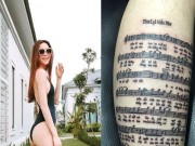 Làng sao - Hồ Ngọc Hà bất ngờ khi fan xăm kín lời bài hát và chữ kí lên chân