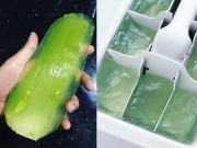 Làm đẹp - Đông đá nha đam rồi chà lên mặt mỗi ngày da đen bẩm sinh cũng bật tone