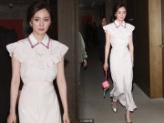 Làng sao - Không còn bụng ngấn mỡ, Dương Mịch khoe eo thon, da trắng tại sự kiện