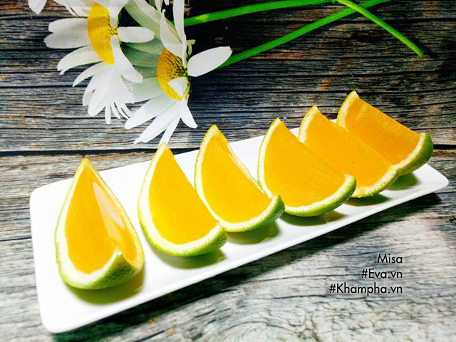 Thạch cam thơm mát, bổ sung vitamin C cho ngày hè