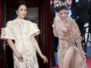 Thời trang - LHP Cannes 2017: Lý Nhã Kỳ đẹp tựa nữ hoàng, Ngọc Thanh Tâm hở quá đà