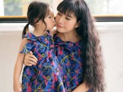 Làng sao - Con gái Lý Hải tinh nghịch, tạo dáng đáng yêu bên mẹ Minh Hà