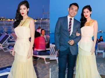 Ngọc Thanh Tâm gây chú ý khi làm MC tiếng Anh ở Cannes