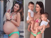 Bà bầu - Mẹ bỉm sữa “nổi như cồn” vì quá nóng bỏng, về dáng chỉ 3 tuần sau sinh đôi