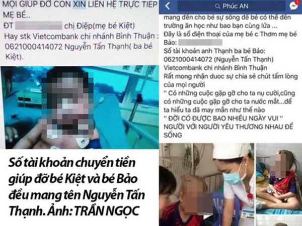 Đưa ảnh trẻ đã chết lên mạng để moi tiền - 1