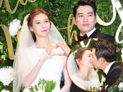 Làng sao - Ngày cưới, mỹ nhân Cha Ye Ryun và tài tử Joo Sang Wook bên nhau "ngọt như đường"