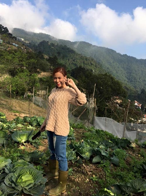 Vườn rau xanh mướt mắt của hai hot girl thủ vai chính trong phim Nhật ký Vàng Anh - 7