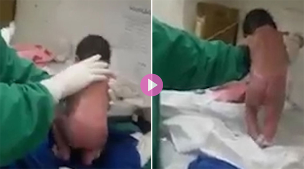 Khoảnh khắc bé gái biết đi chỉ vài phút sau khi chào đời hút 50 triệu lượt xem - 1