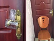 Nhà đẹp - Bất ngờ với mẹo phòng trộm cực đơn giản chỉ bằng cốc hoặc ghế