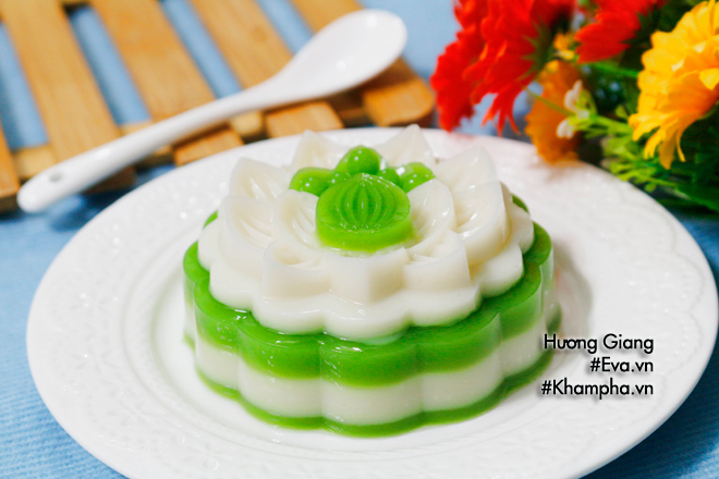 Nóng thế này vào bếp làm ngay bánh thạch cốt dừa lá dứa - 10