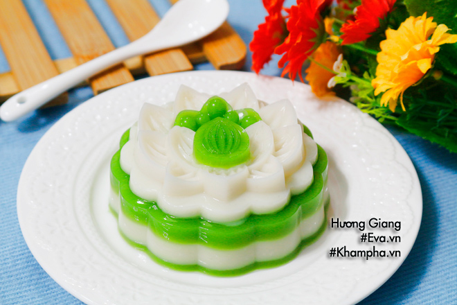 Nóng thế này vào bếp làm ngay bánh thạch cốt dừa lá dứa - 9