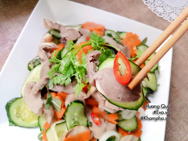 Chiều chồng, vợ vào bếp có ngay món gỏi tim cật ngày hè - 10