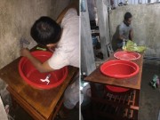 Nhà đẹp - Chị em phát sốt với ông chồng Việt tự tay "chế" bồn rửa bát để vợ đỡ đau lưng