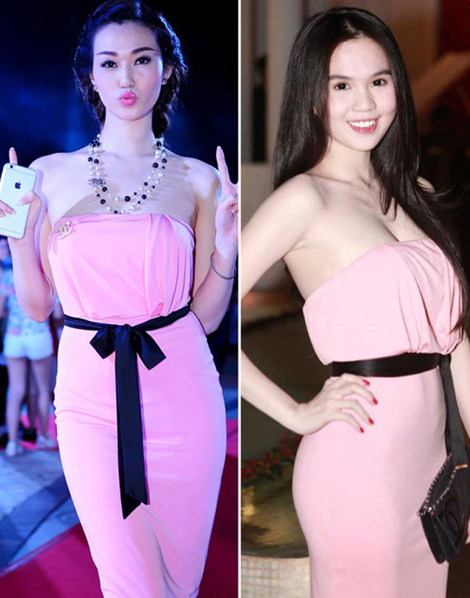 Liên tục bị tố mặc váy nhái, hai người đẹp Việt vẫn thản nhiên như không - 9