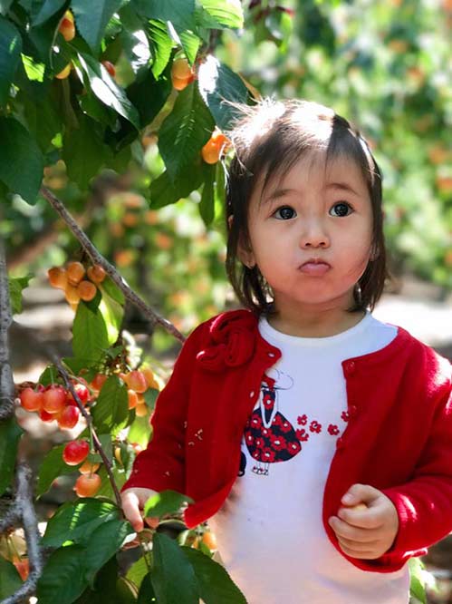 Đáng yêu  hết cỡ khi thấy con gái Hà Kiều Anh ăn cherry phùng má trợn mắt, no căng cả bụng - 8