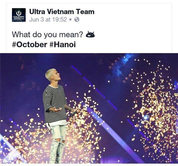 amp;#34;Đứng ngồi không yênamp;#34; khi hay tin Justin Bieber đến Việt Nam vào tháng 10 - 1
