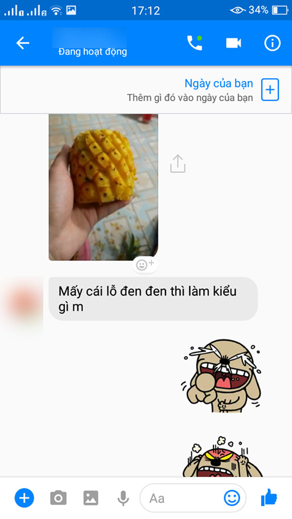 Dạy bạn trai gọt dứa qua tin nhắn, cô gái cười đau ruột vì “thế này bao giờ mới lấy được vợ” - 3