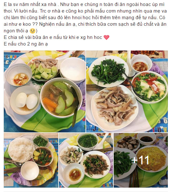 Cô sinh viên năm nhất khoe mâm cơm 100 nghìn gây chú ý vì “sang hơn người đi làm 2 năm” - 1