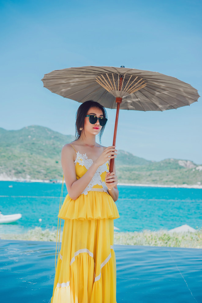 Những chiếc váy maxi đẹp thẫn thờ của Á hậu Lệ Hằng - 5