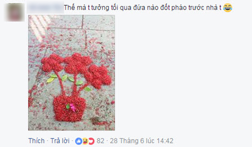 Hoa lộc vừng rụng đỏ sân, dân mạng thi nhau khoe ảnh amp;#34;quét hoa nghệ thuậtamp;#34; - 3