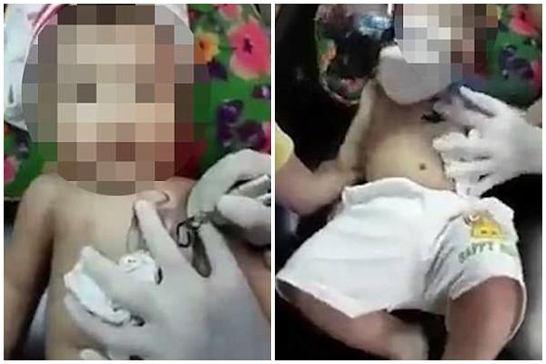 Clip bé trai bị ghì chặt, xăm hình nghệ thuật lên ngực khiến cư dân mạng phẫn nộ - 2
