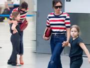 Giải trí - Harper Beckham mệt mỏi và chán nản khi phải theo mẹ đi khắp nơi trên thế giới