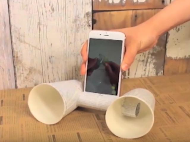 Tự chế loa tăng âm amp;#34;cực chấtamp;#34; lại rẻ bèo cho điện thoại từ vài dụng cụ đơn giản - 6