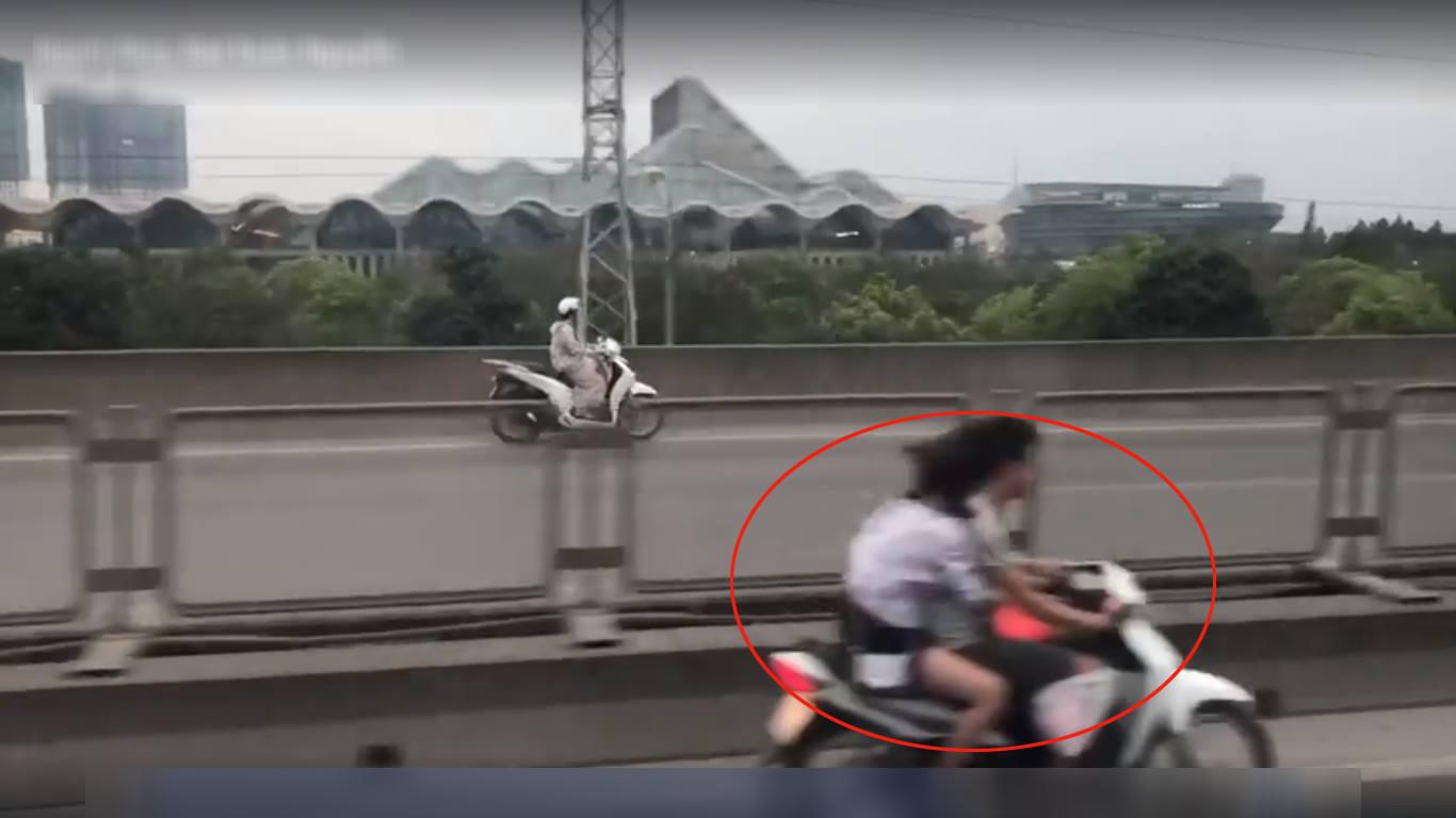 3 “ninja” liều mạng, phóng xe máy ngược chiều trên cao tốc khiến ai cũng hãi hùng - 3