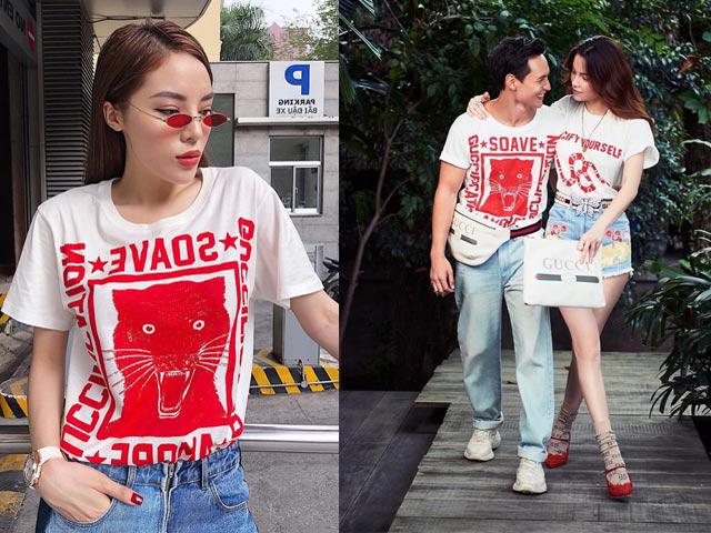 Hoa hậu Kỳ Duyên men không kém Kim Lý khi đụng áo hàng hiệu