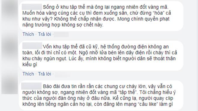 Người đàn ông thản nhiên đốt vàng mã tại hành lang, người dân khu tập thể sợ khiếp vía - 2