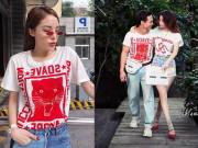 Thời trang - Hoa hậu Kỳ Duyên men không kém Kim Lý khi đụng áo hàng hiệu