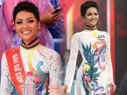 Thời trang - Hoa hậu H' Hen Niê bất ngờ diện lại chiếc áo dài mang đến may mắn cho cô
