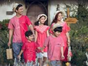 Thời trang - MC Phan Anh cười tít mắt khi dẫn vợ và 3 con đi làm người mẫu