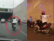 Tin trong nước - Nữ quái xế buông cả 2 tay đổ dốc trong hầm Kim Liên khiến người đi đường khiếp vía