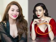 Làm đẹp - Giật mình với vòng 1 bị biến dạng bất thường, bên cao bên thấp của Hồ Ngọc Hà