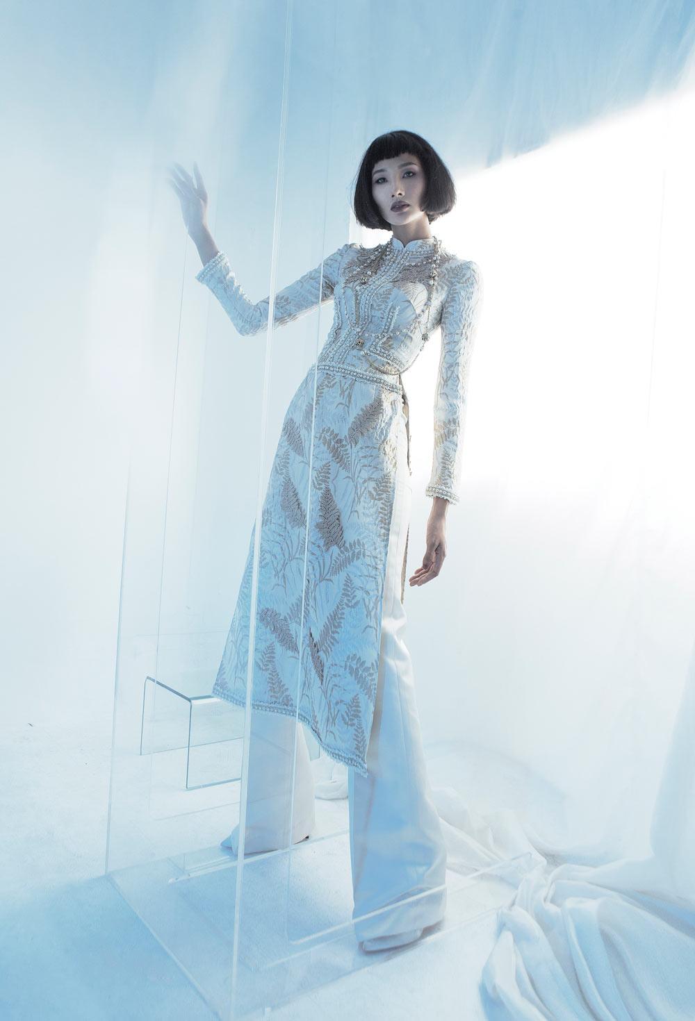 Hamp;#39; Hen Niê, Hoàng Thuỳ và Mâu Thuỷ đồng loạt để tóc ngắn diện áo dài tuyệt đẹp - 5