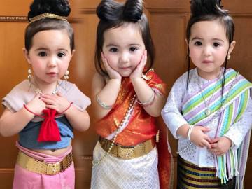 Chỉ mặc trang phục truyền thống, cô bé lai 2 tuổi khiến bao bà mẹ muốn có con gái