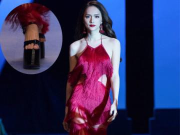 Hoa hậu Hương Giang có màn catwalk cực đỉnh trên đôi giày cao đến 25cm