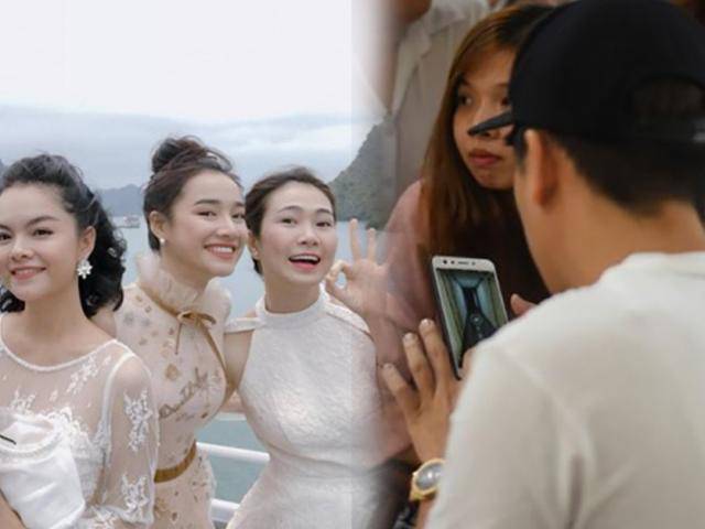 Trường Giang xem clip Nam Em tặng bánh và hoa, Nhã Phương lại vui vẻ đi sự kiện