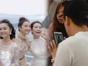 Làng sao - Trường Giang xem clip Nam Em tặng bánh và hoa, Nhã Phương lại vui vẻ đi sự kiện