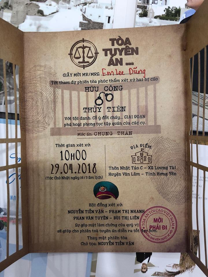 Tấm thiệp cưới amp;#34;Tòa tuyên ánamp;#34; này đang khiến dân mạng thích thú chia sẻ rầm rộ - 3