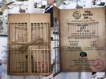 Tấm thiệp cưới Tòa tuyên án này đang khiến dân mạng thích thú chia sẻ rầm rộ