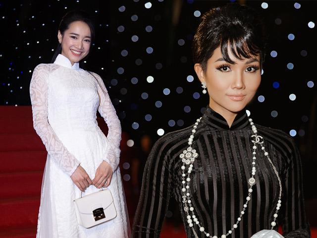 Mặc kệ Trường Giang - Nam Em, Nhã Phương diện áo dài, xuất hiện trên thảm đỏ VIFW 2018