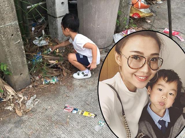 Bà mẹ xinh đẹp trị con 5 tuổi không chịu đi học bằng cách... cho ra đường nhặt rác