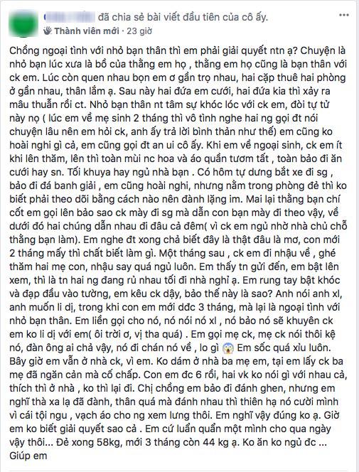Sốc khi chồng ngoại tình với bạn thân lúc con còn đỏ hỏn, cô vợ trẻ đau đớn sụt 14kg - 1