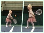 Nuôi con - Cô bé 4 tuổi chơi tennis "trăm phát trăm trúng" khiến 6 nghìn người bấm like không ngừng