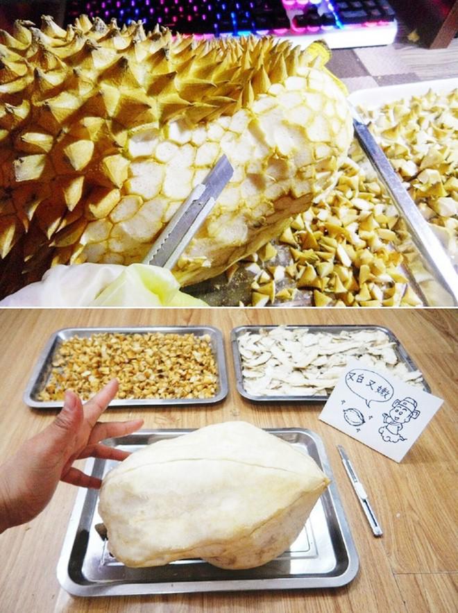Anh chàng gọt vỏ sầu riêng nhẵn thín như gọt bưởi - 3