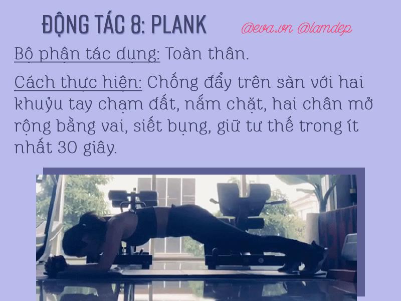 Động tác 8: Plank
